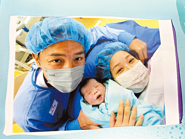 ●麥雅緻為張頴康添丁。