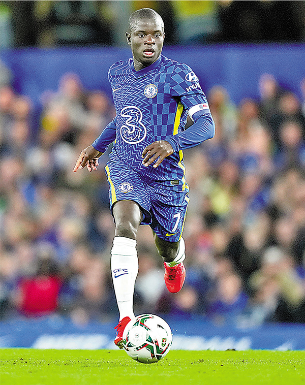 簡迪的掃蕩能力是車路士防守出色的主因之一。  美聯社