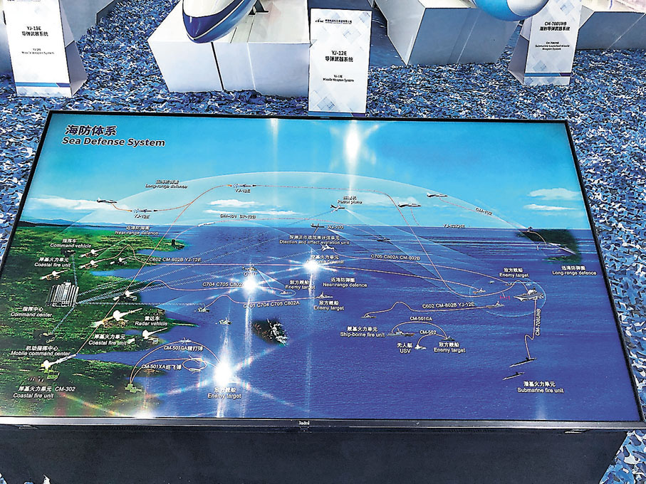 一體化海防武器系統 。香港文匯報記者方俊明  攝