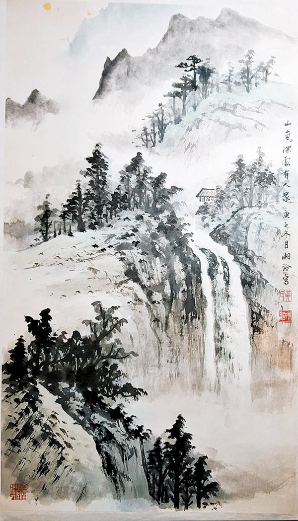 ●黃湘詅作品《山嵐深處有人家》。