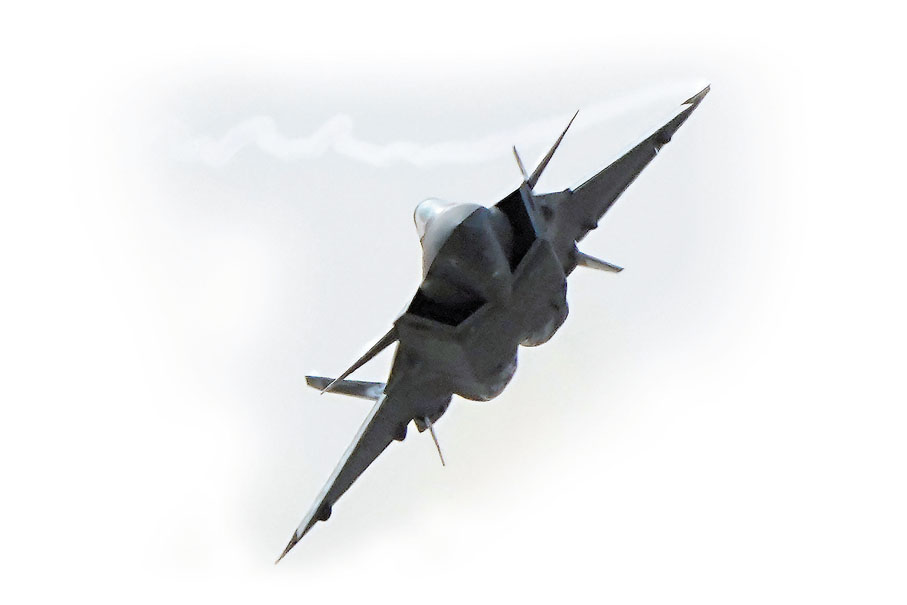 ●殲-20戰機展翅。美聯社