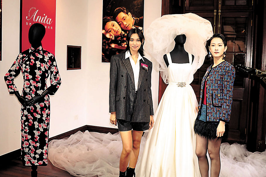 ●王丹妮（左）和廖子妤出席梅艷芳紀念展覽啟動儀式。