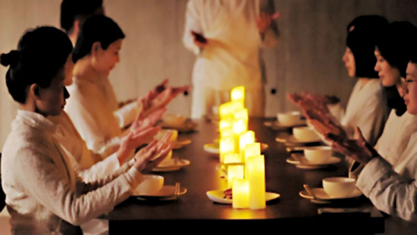 ●民宿「不是居·林」提供頗有儀式感的正念飲食。 受訪者供圖