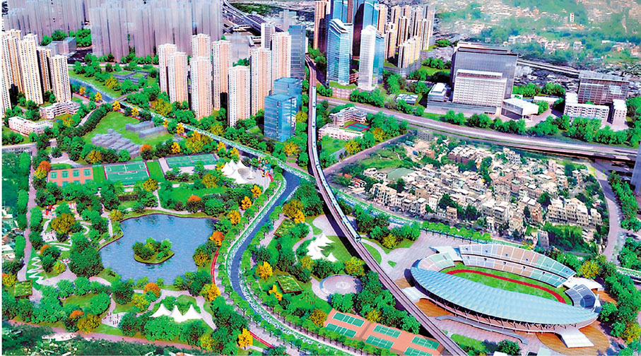 ●周浩鼎建議增加土地發展洪水橋。圖為洪水橋新發展區構想圖。 資料圖片