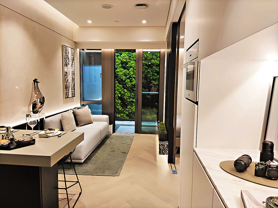 ●火炭星凱‧堤岸一房裝修示範單位。香港文匯報記者梁悅琴  攝