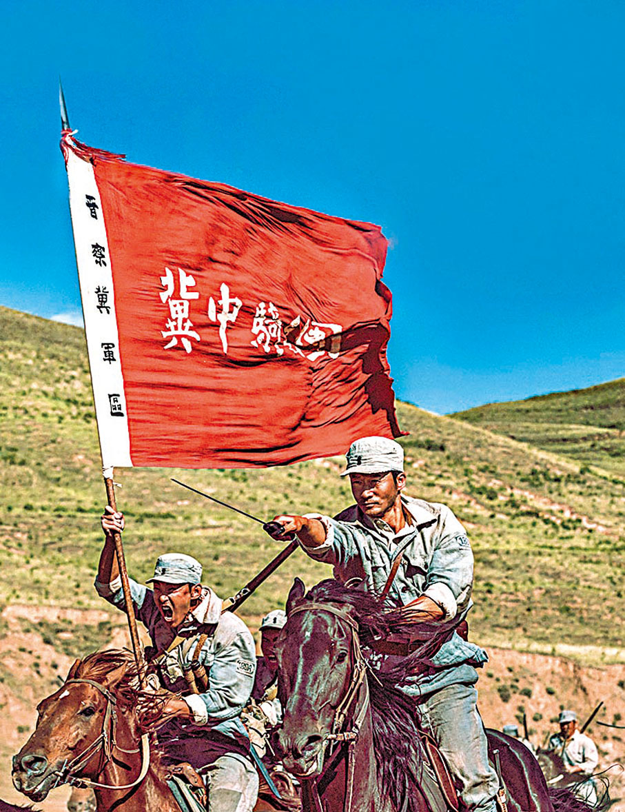 ●吳京戲中展馬上英姿。