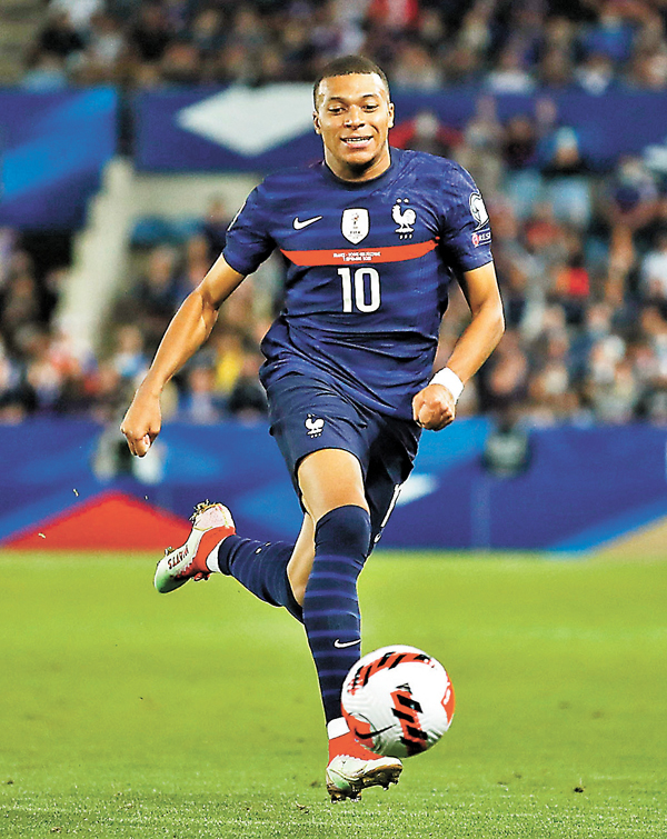 ●麥巴比如發揮正常，法國勝望便甚濃。路透社