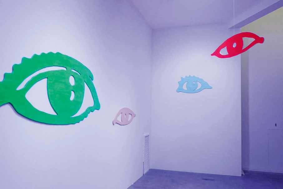 ●展覽第二部分可見一隻隻色彩斑斕的眼睛。