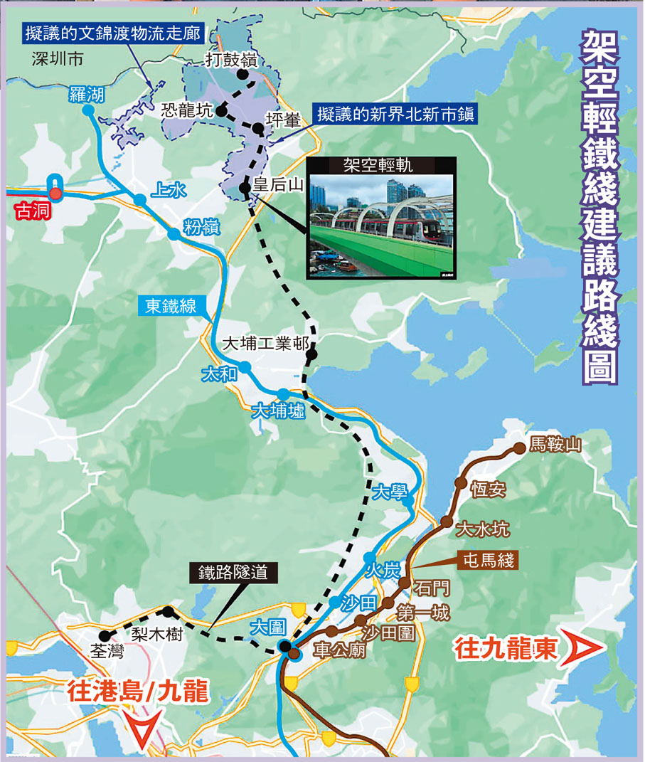 架空輕鐵綫建議路綫圖