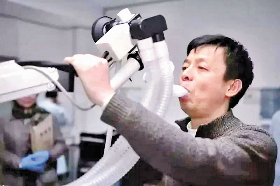 ●鄧清明在訓練中。 網上圖片