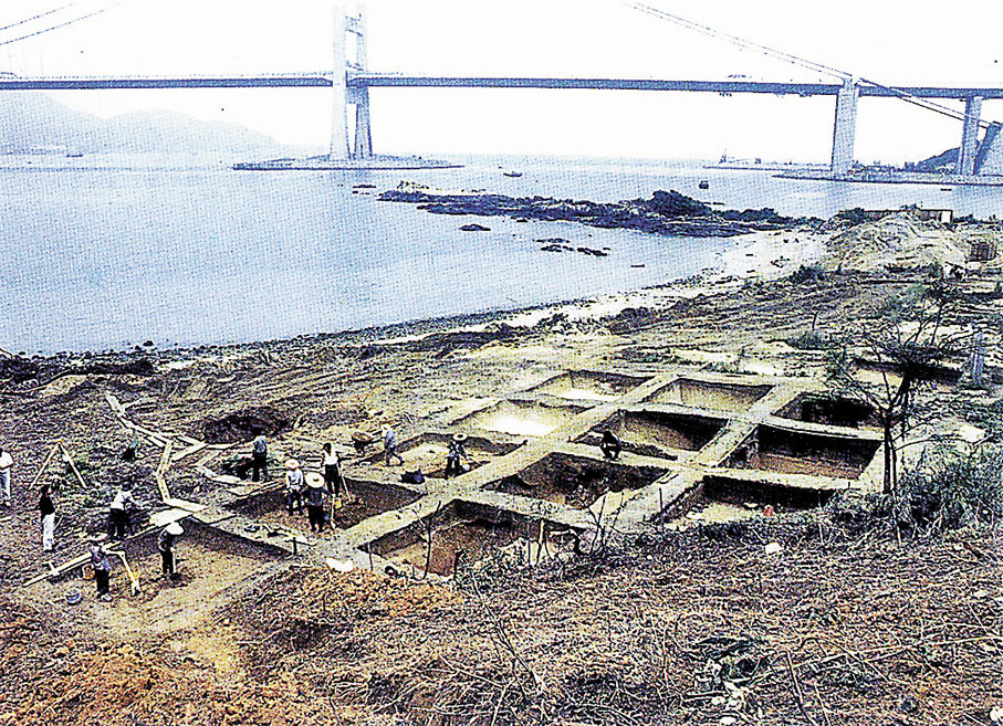 ●早前香港馬灣島東灣仔北遺址發掘。 資料圖片