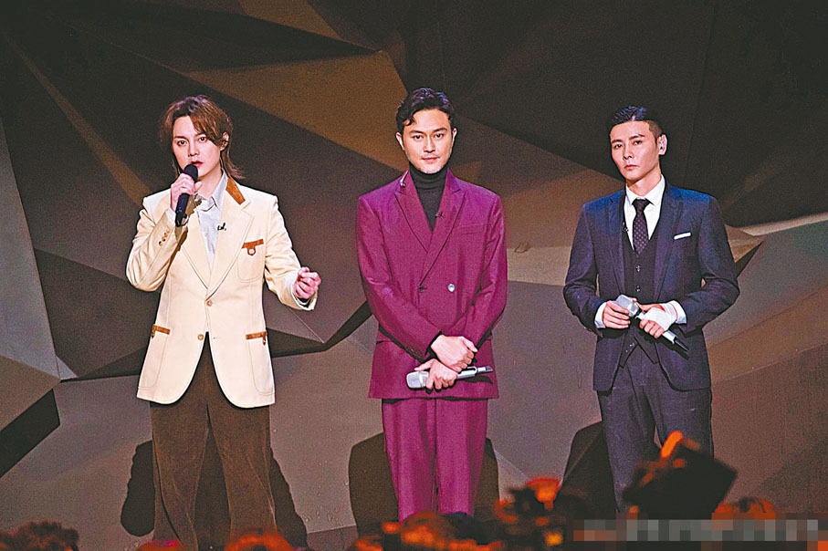 ●右起：張晉、張智霖和尹正合作演出。