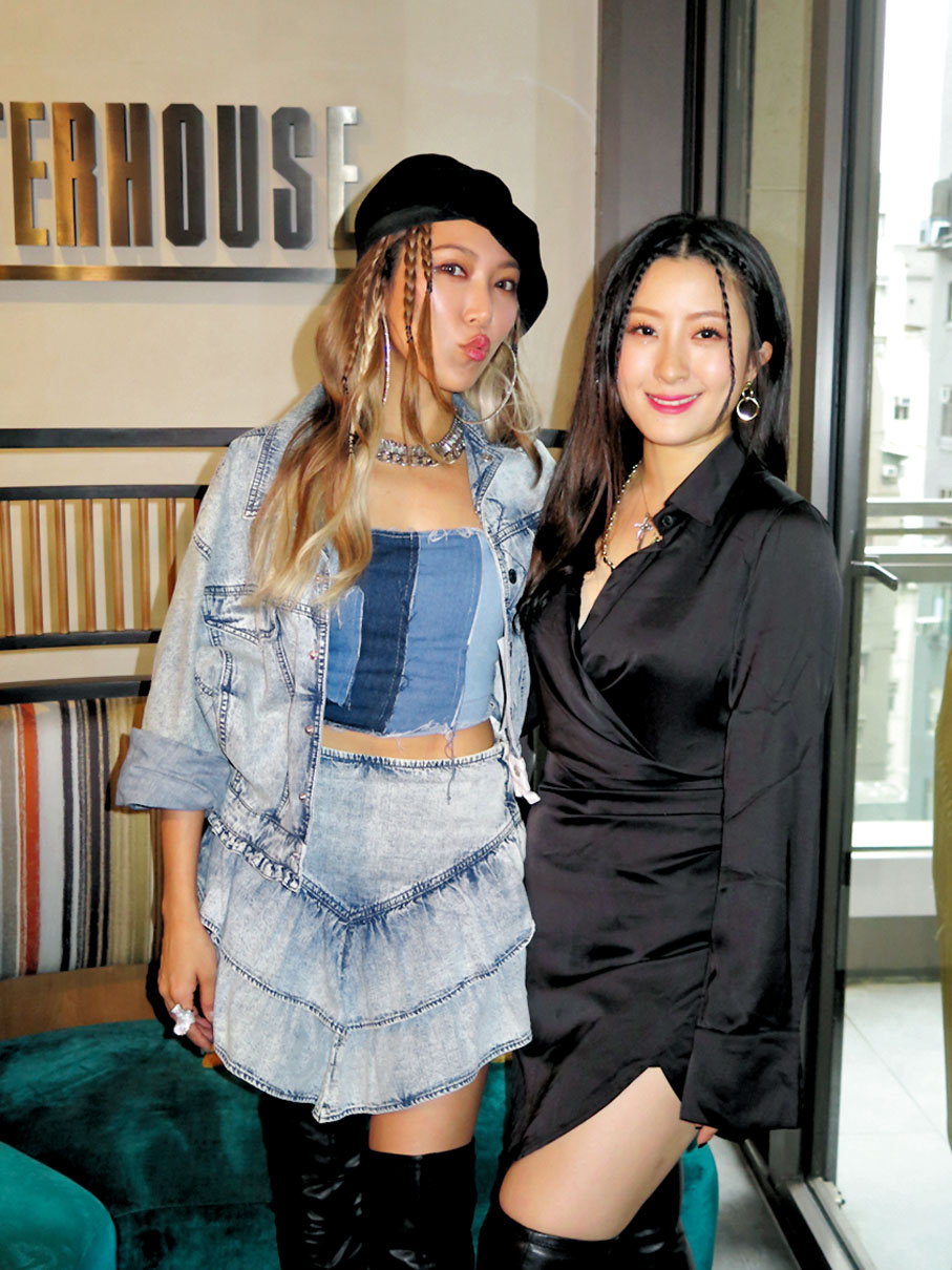 ●鍾舒漫(左)與黎美言同期出道，成好姊妹。