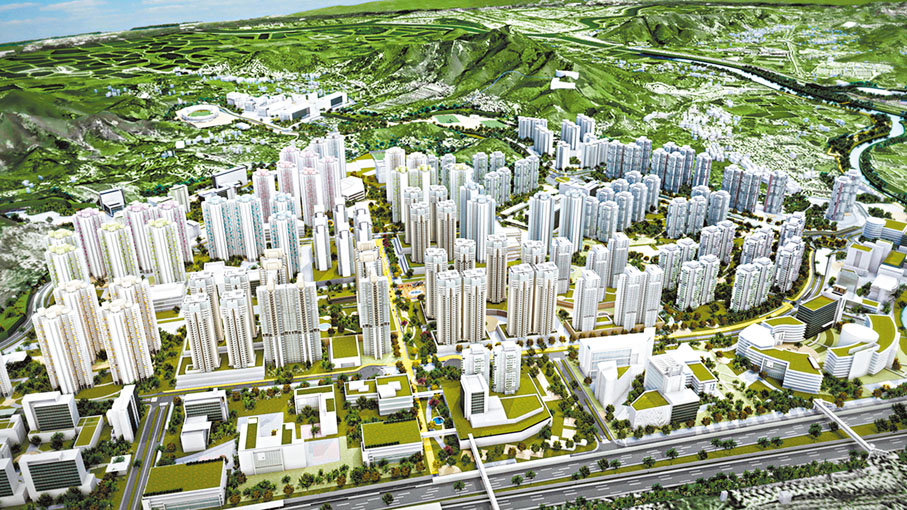 ●圖為古洞北新發展區構想圖。發展局網頁圖片