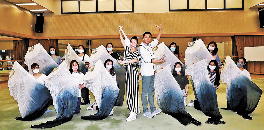 ●王志良與林穎施正積極投入排戲。受訪者供圖