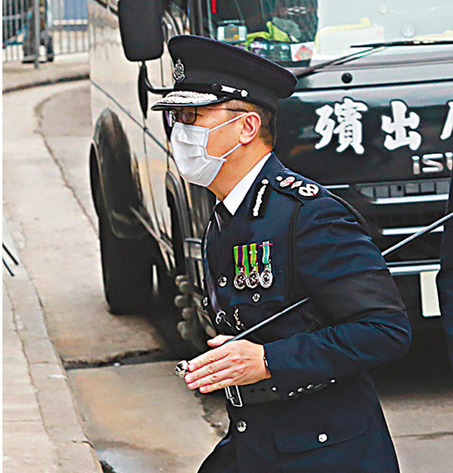 ●蕭澤頤到場致祭。香港文匯報記者  攝