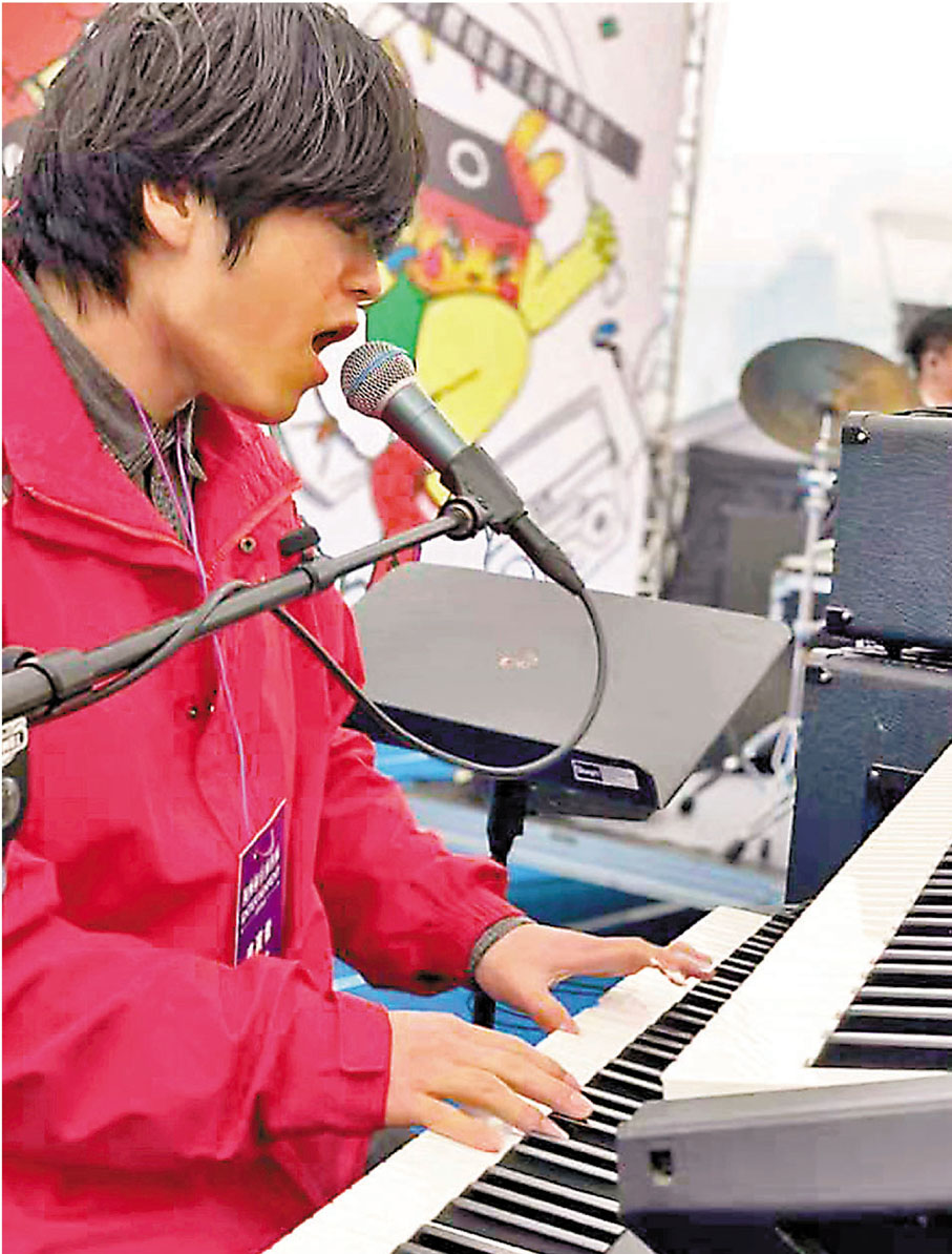 ●主旋律歌曲創作讓丁政凱找到更多音樂靈感。 受訪者供圖