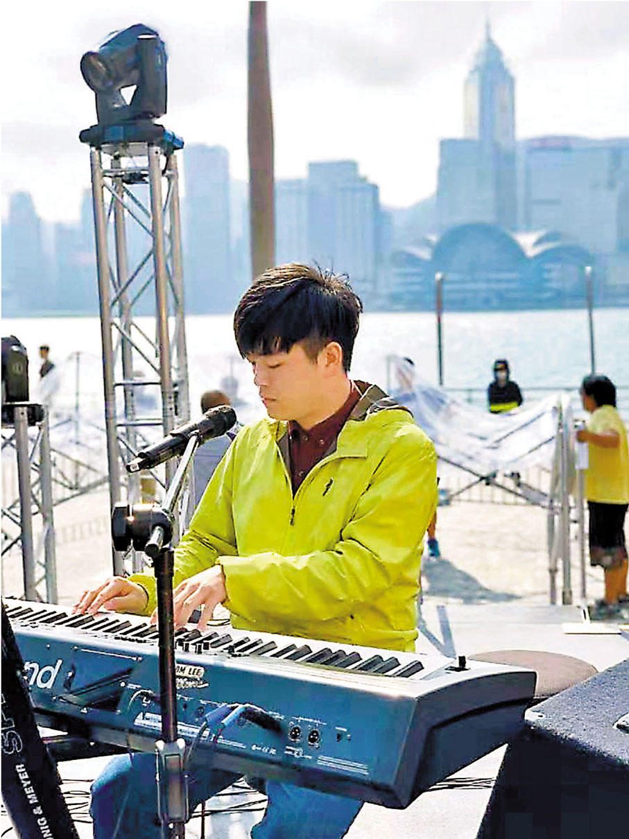 ●在港演出的丁政凱。 受訪者供圖