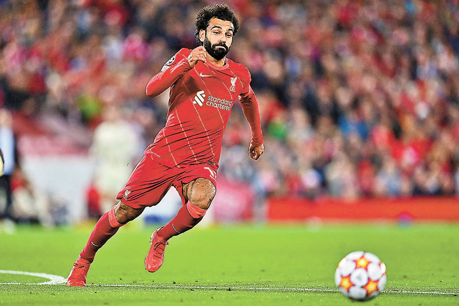 ●個人連續10場比賽入球的利物浦隊史入球紀錄剛斷纜，穆罕默德沙拿誓要再顯射手本色。 法新社