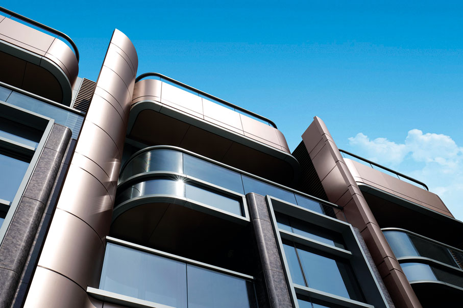 香港● 全新豪宅項目「嘉琳」由5個庭院洋房單位組成，每個單位面積逾4000平方呎。項目採用有「太空金屬」美譽的鈦金屬打造獨特的外立面。