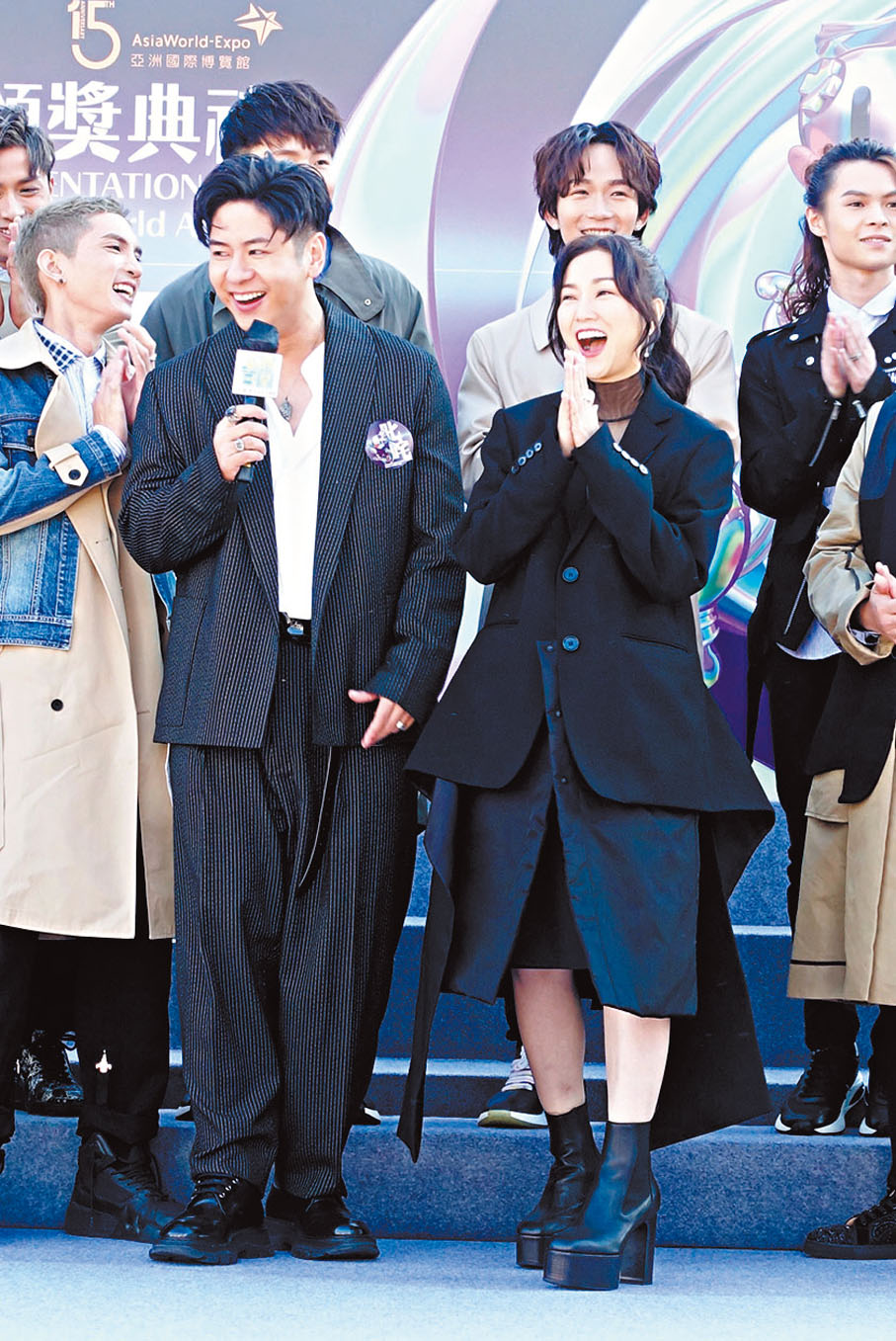 ●許廷鏗在場上表現興奮。