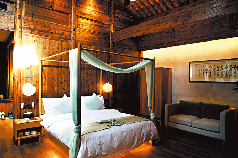 ●民宿的客房設計古樸典雅。