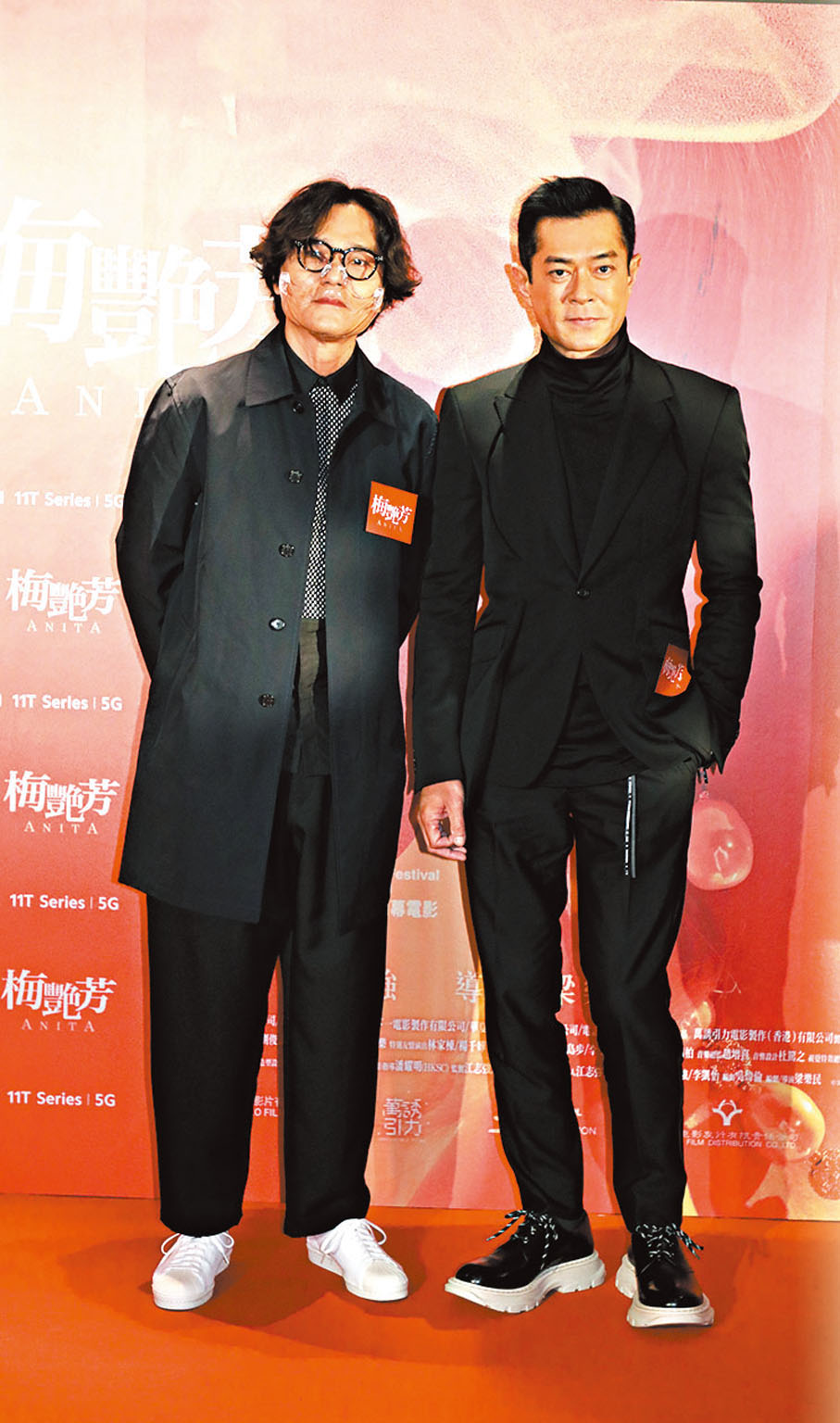 ●林家棟（左）和古天樂皆十分欣賞梅姐為人。