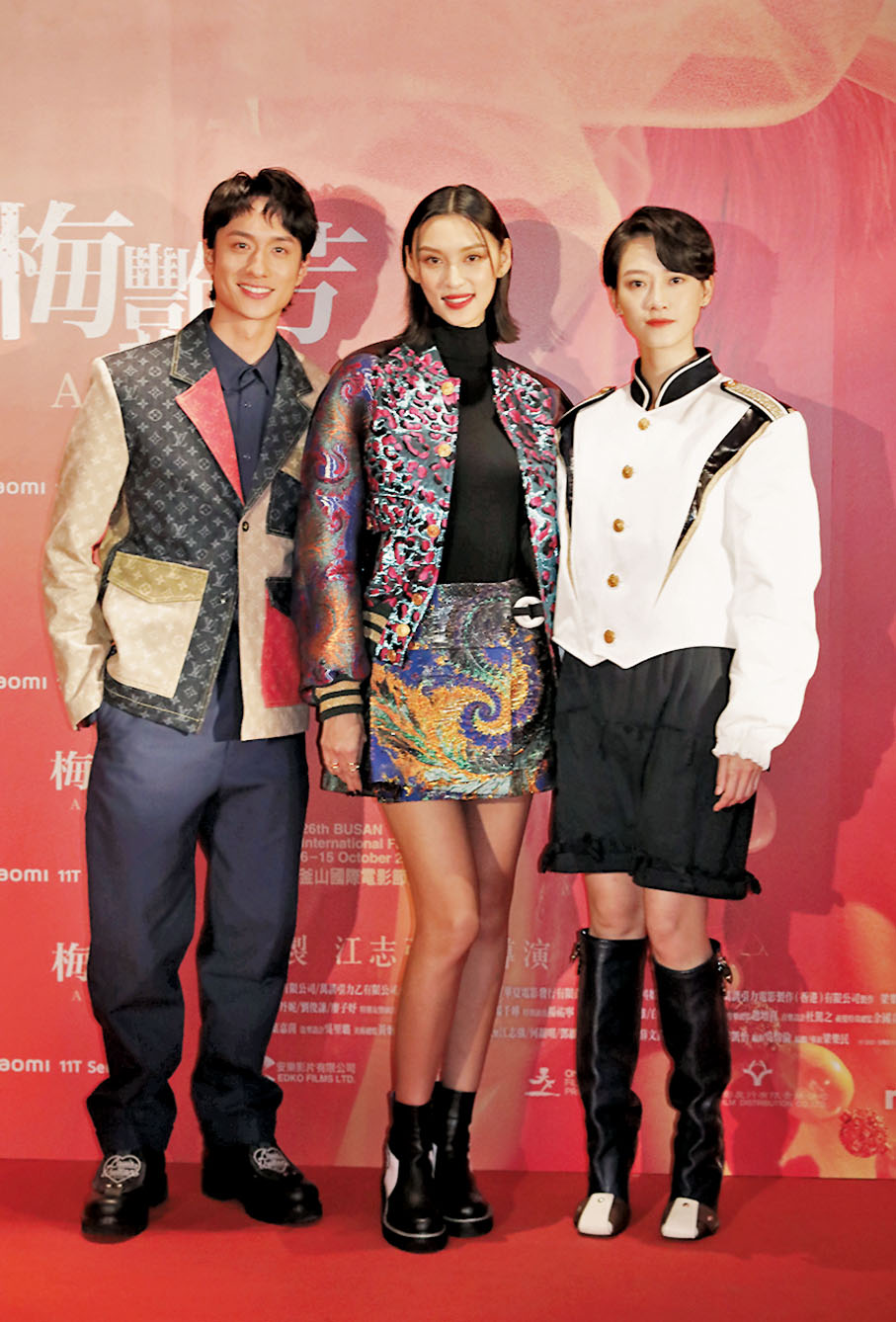 ● 左起：劉俊謙、王丹妮及廖子妤三位主角齊撐場。