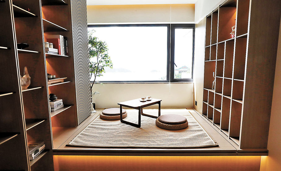 ●客房作「茶室」設計，可供戶主招待朋友喝茶聊天。