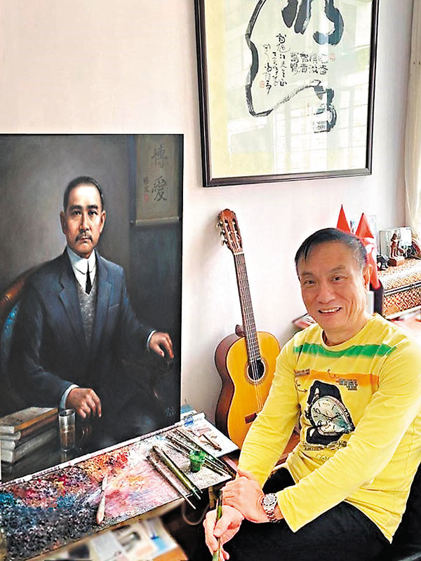 ●油畫家謝旭江作品：孫中山肖像