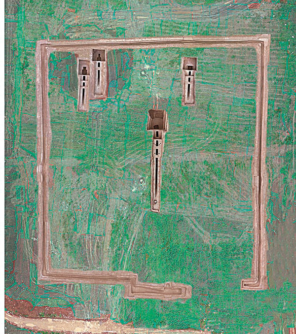 ●豆盧恩家族墓園正投影圖