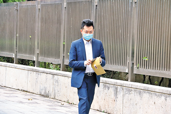 ●詹劍崙到庭應訊。香港文匯報記者  攝