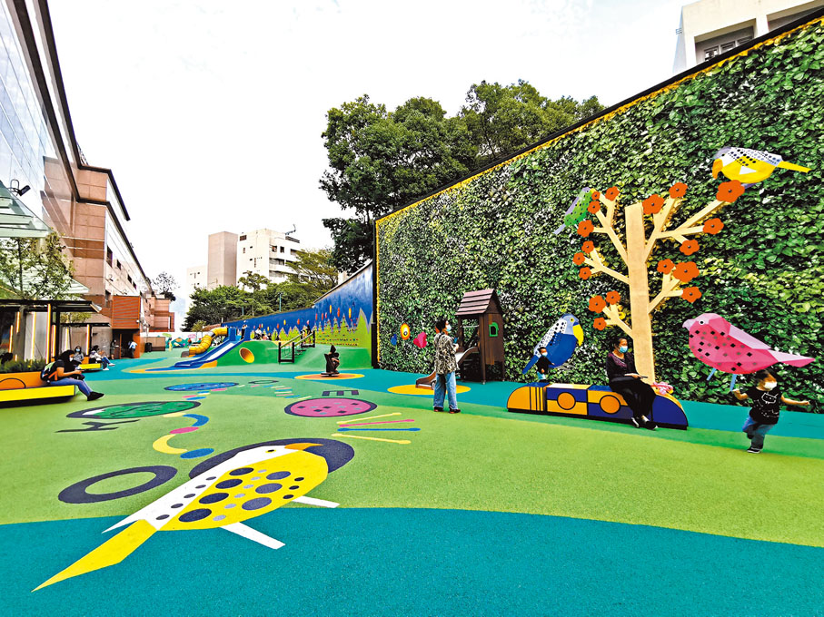 ●場內融入環保設計元素。