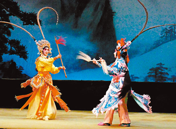 ●梁非同與王希穎也有相鬥的戲場。