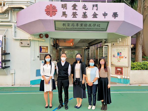 ●袁國明（左二）介紹指，新計劃是「讀在屯馬、住在華美」。香港文匯報記者詹漢基  攝