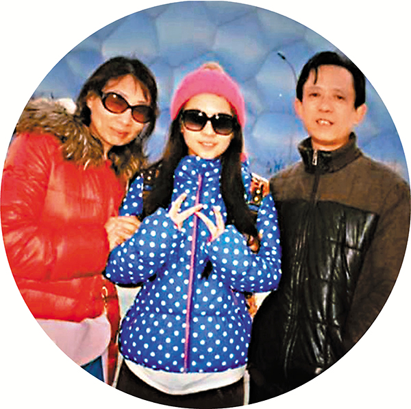 ● 谷婭溦與父母曾亮相TVB。 網上圖片