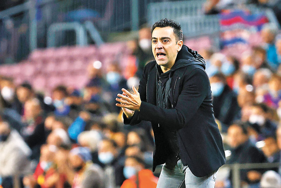 ●沙維迎來接任巴塞主帥後的一大挑戰。 美聯社