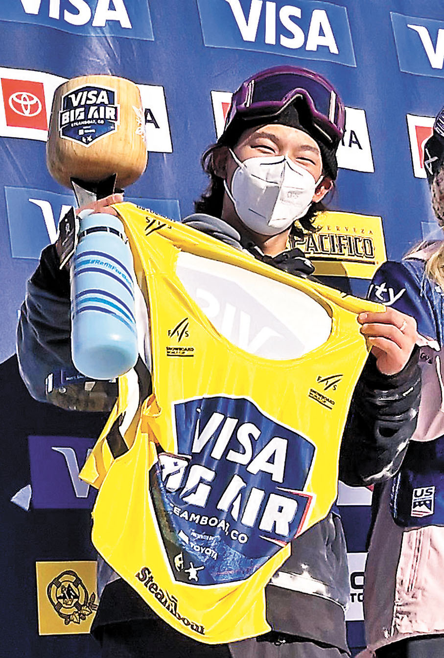 ●蘇翊鳴對單板滑雪運動充滿熱情。  新華社