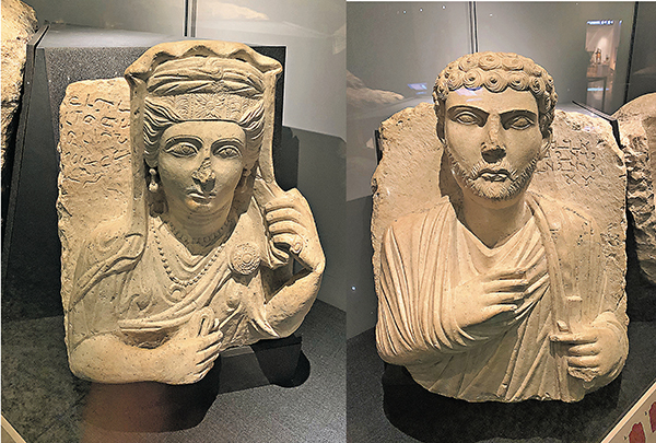 ●以上兩件均為約公元1世紀帕爾米拉的墓葬半身像。