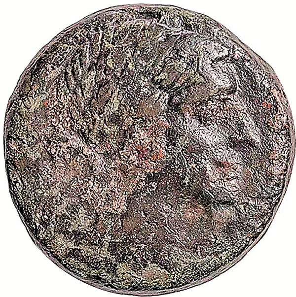 ●這枚硬幣上的「埃及艷后」有着希臘式的髮型和高挺的鼻子。