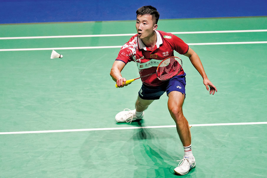 ●陸光祖在比賽中。 新華社