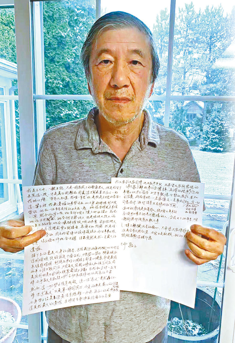 ●王力宏父親王大中昨日公開手寫聲明，向李靚蕾反擊。宏聲音樂提供