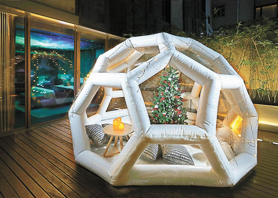 ●套房陽台充氣冰屋