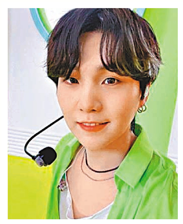 SUGA是首位BTS成員感染新冠。   網上圖片