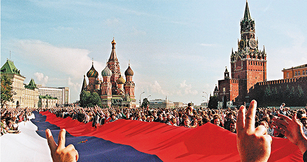 ●1991年12月25日，蘇聯前領導人戈爾巴喬夫辭職，12月26日，蘇聯69年歷史正式終結。 資料圖片