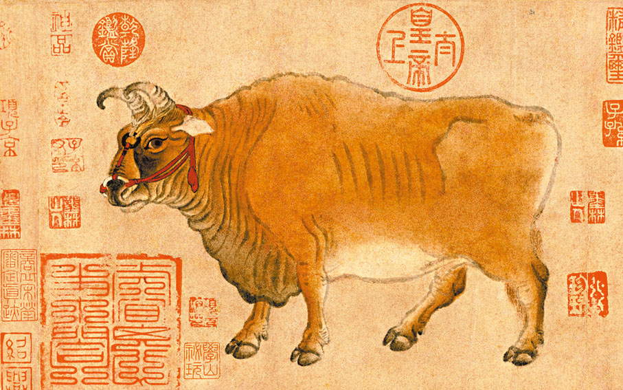 ●北京故宮博物院將借出逾900多件文物珍品在港展出，圖為《五牛圖》（局部）。 香港故宮文化博物館網站圖片