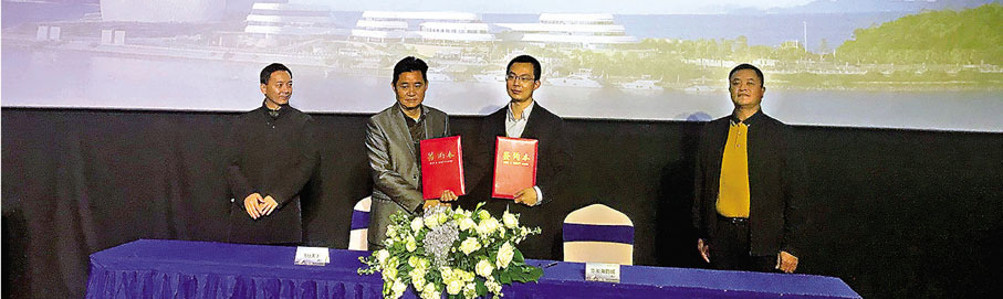 ●27日，智能自動駕駛飛行器企業億航智能在珠海啟動無人駕駛航空器「EH216」試運行儀式。香港文匯報記者敖敏輝  攝