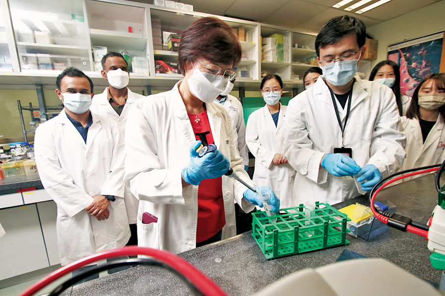 ●李敏的科研團隊非常國際化。香港文匯報記者  攝