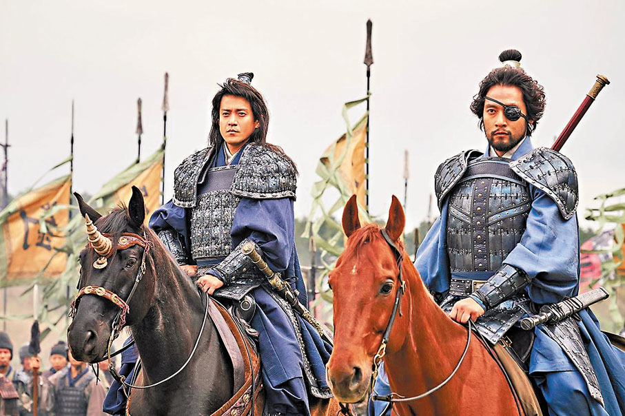 ◆ 電影中的曹操（左）。 資料圖片