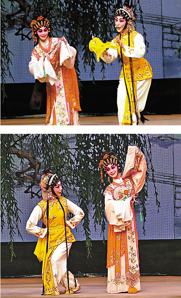 ◆ 鄭雅琪和王潔清在《花田八喜》中分飾春蘭和劉小姐，行當是正印花旦及二幫花旦，二人出場載歌載舞，十分好看。